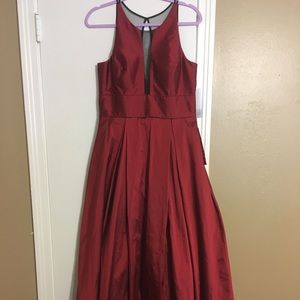 Ruby Red floor length prom dress